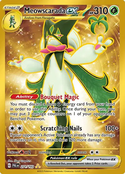 Auction card for Meowscarada ex