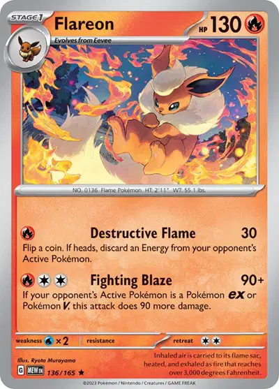 Auction card for Flareon