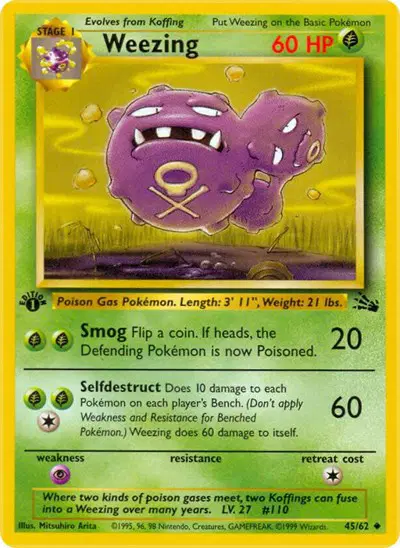 Auction card for Weezing