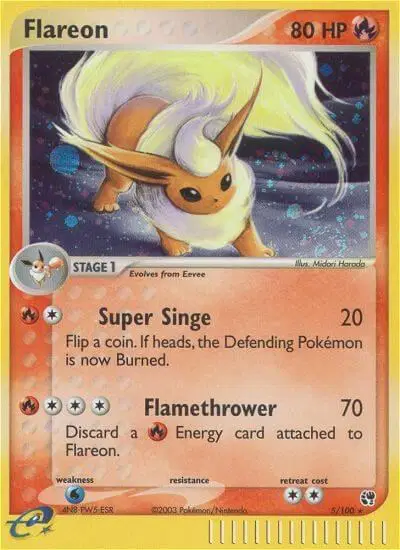 Auction card for Flareon