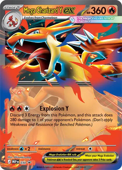 Auction card for Mega Charizard Y ex - 030